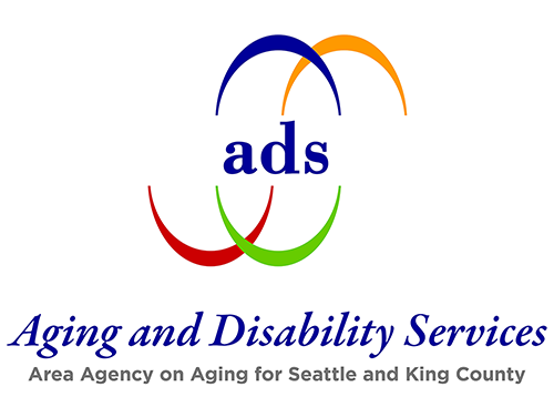 logo for Aging and Disability Services, the Area Agency on Aging for Seattle and King County