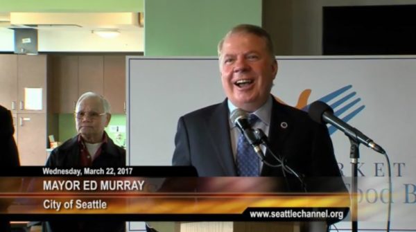 Screenshot of Mayor Ed Murray at the Age-Friendly Seattle launch press conference.