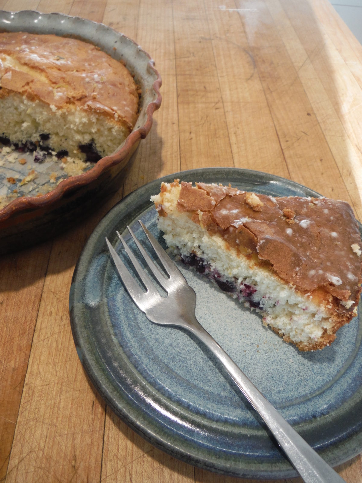 Lemon Blueberry Kuchen (coffee cake)