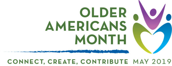 Older Americans Month 2019 logo - English