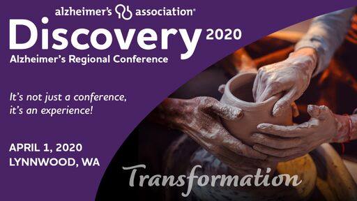 Alzheimer's Association banner promoting Discover Conference 2020