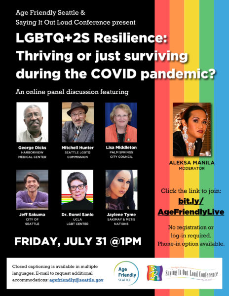 LGBTQ2S Resilience forum flyer