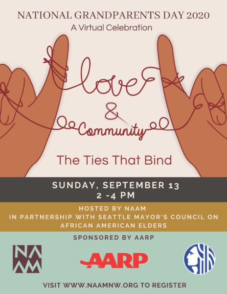 Grandparents Day 2020 flyer "Love and Community - The tie that binds"