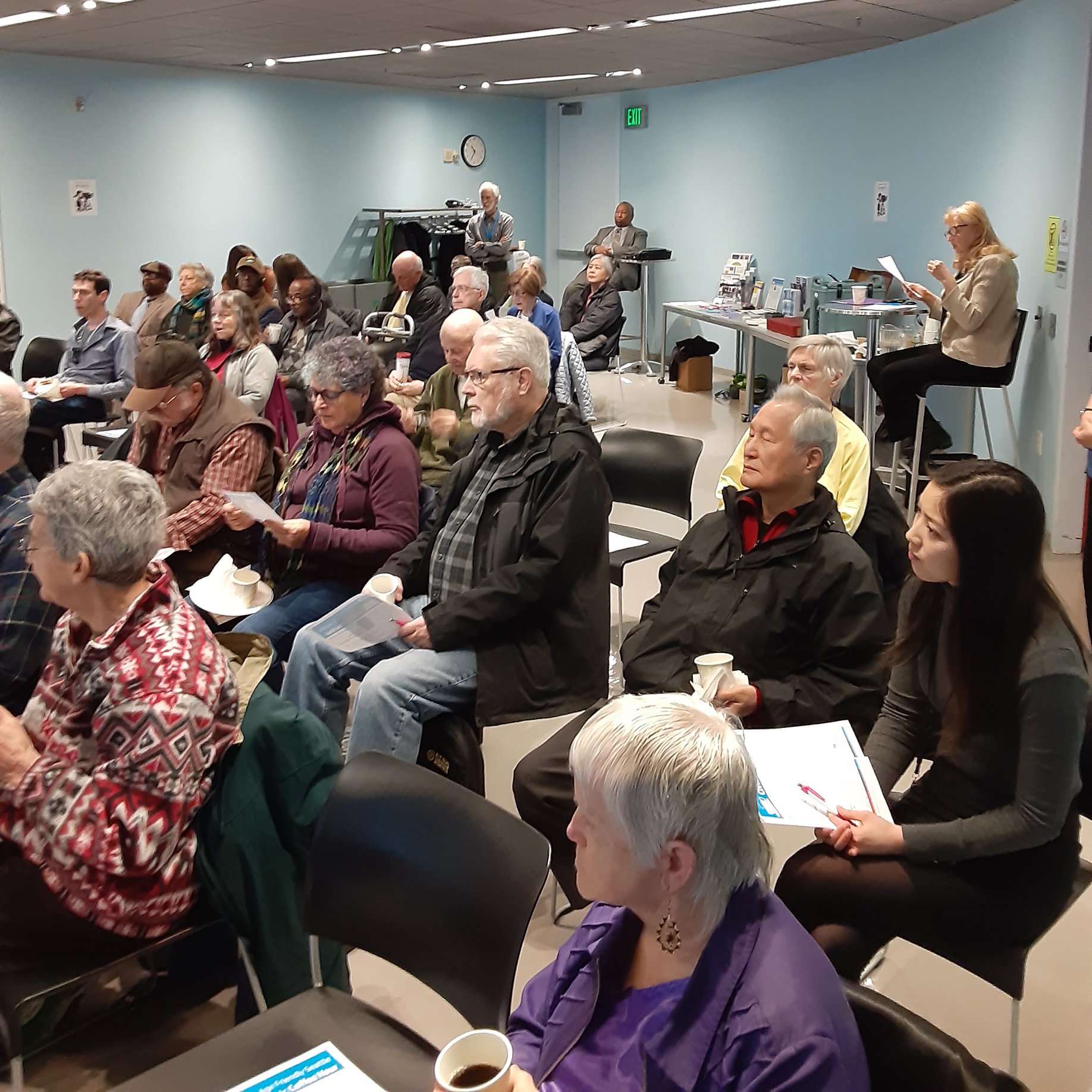 large group of older adults who attended a past Age Friendly Seattle event in person
