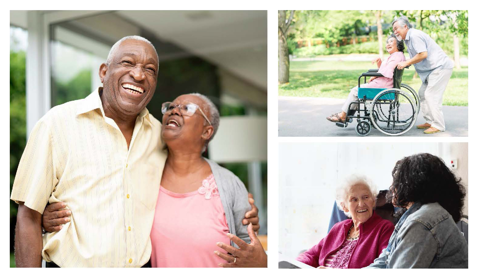 3 photos of older people that appear on the cover of the Area Plan for Seattle & King County