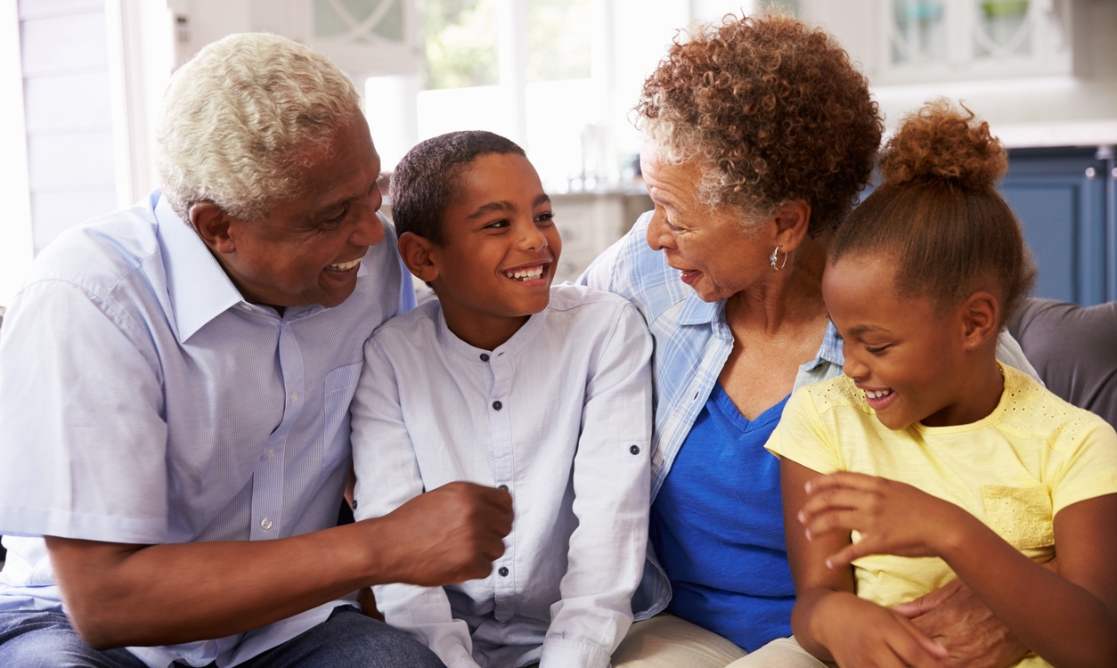African American grandparents and grandchildren