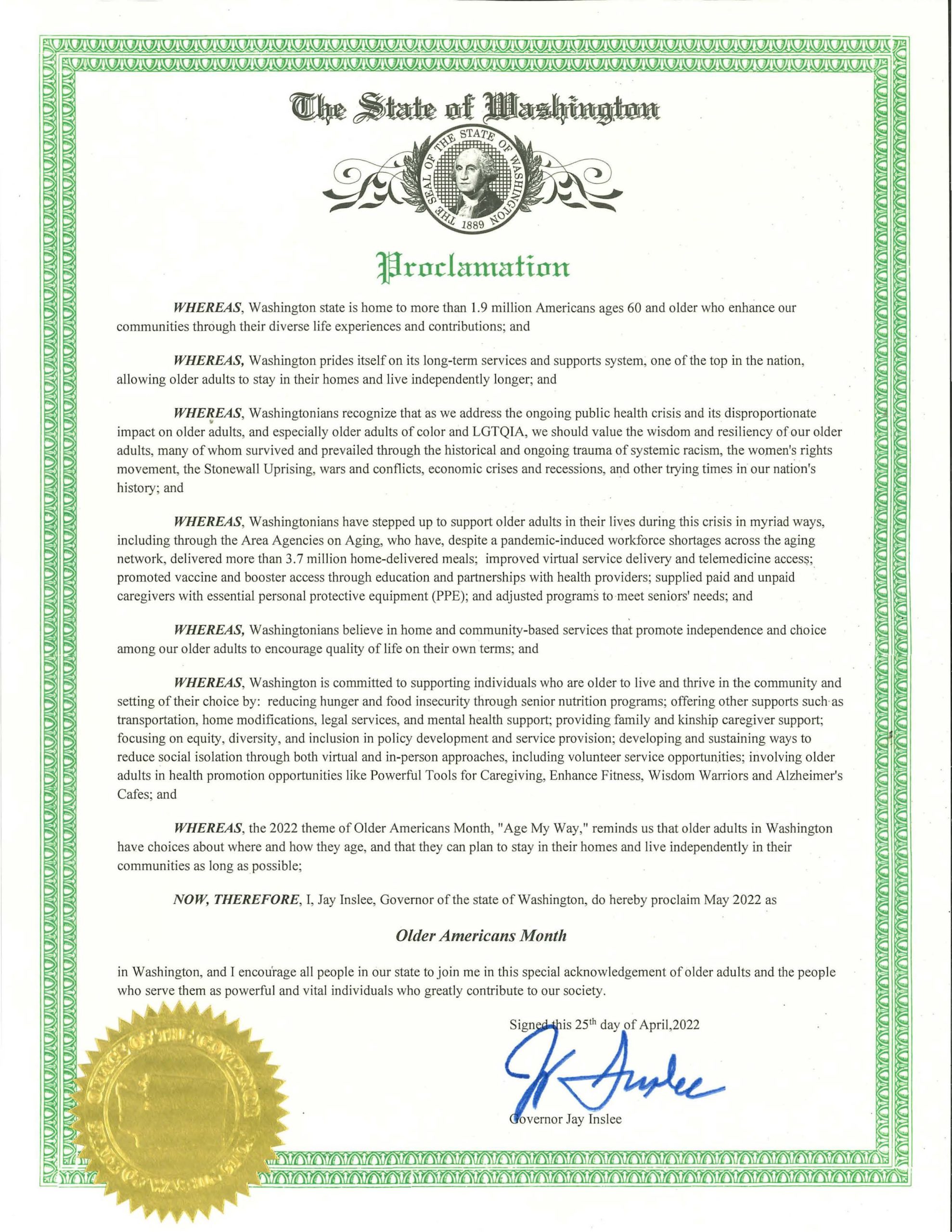 Older Americans Month Aging & Disability Services for Seattle & King