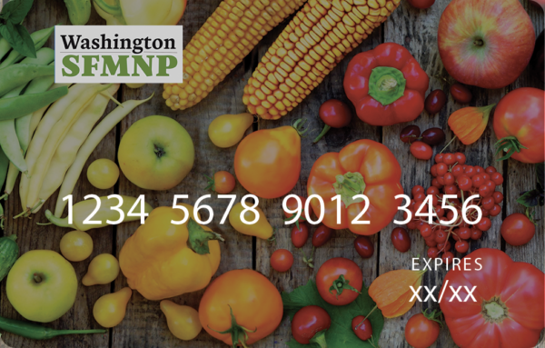 image of e-Benefit card that will be issued in 2023 to Senior Farmers Market Nutrition Program participants